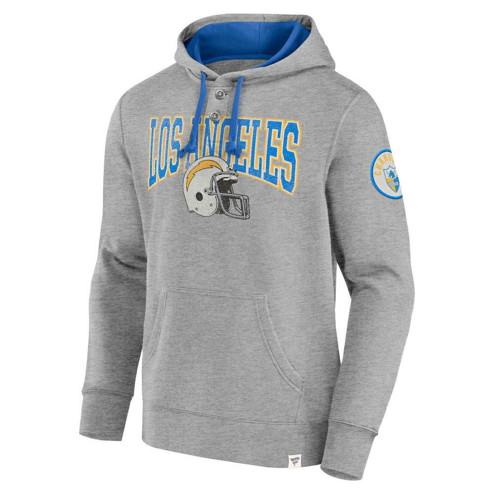 Los Angeles Chargers Label Maker Pullover Hoodie - Gray - Fanatics