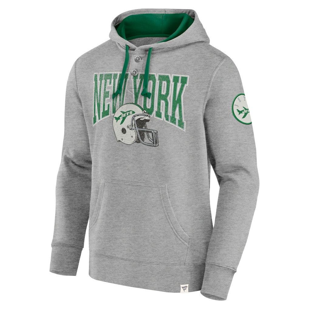 New York Jets Label Maker Pullover Hoodie - Heather Gray - Fanatics