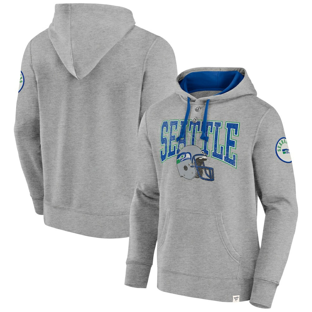 Seattle Seahawks Label Maker Pullover Hoodie - Heather Gray - Fanatics