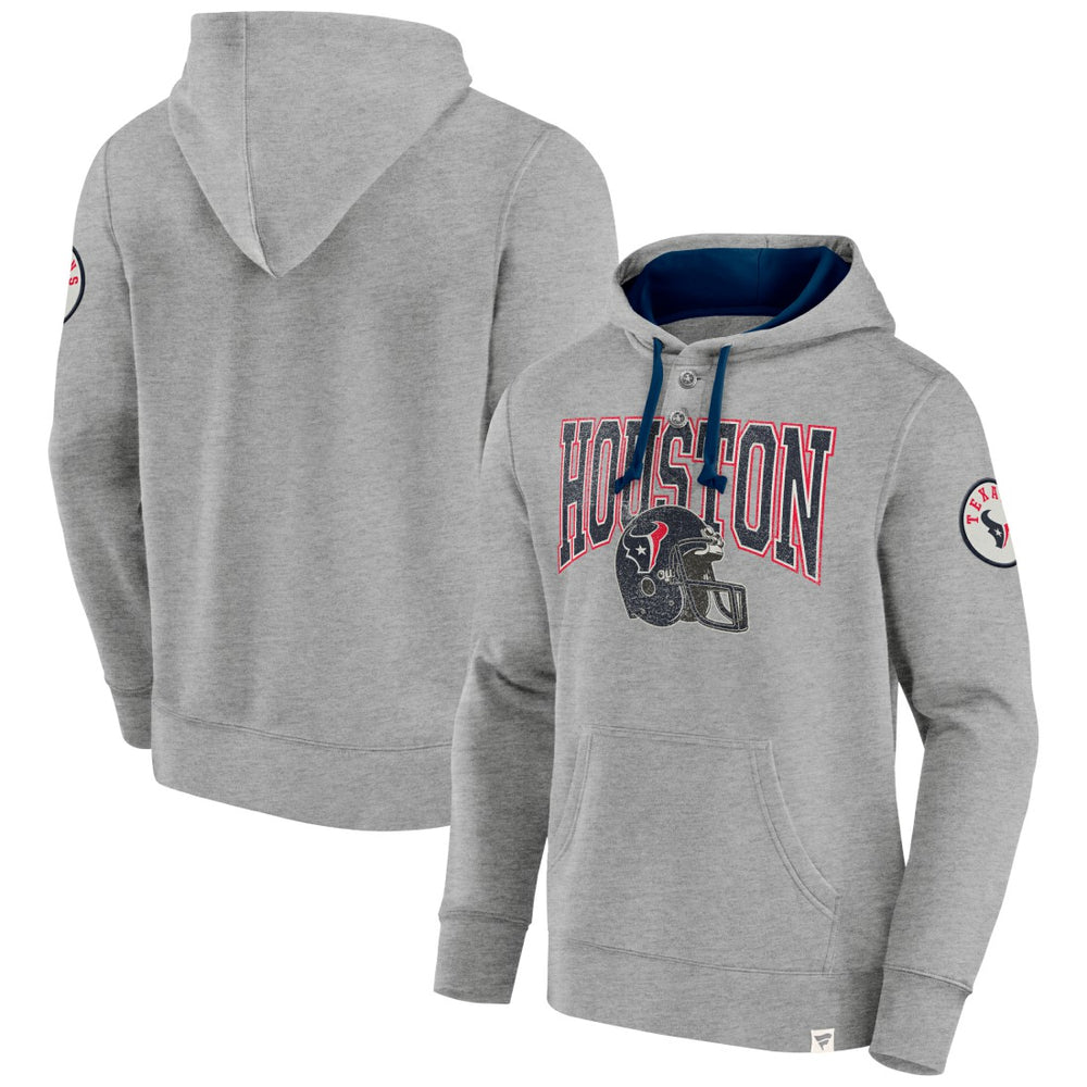 Houston Texans Label Maker Pullover Hoodie - Heather Gray - Fanatics