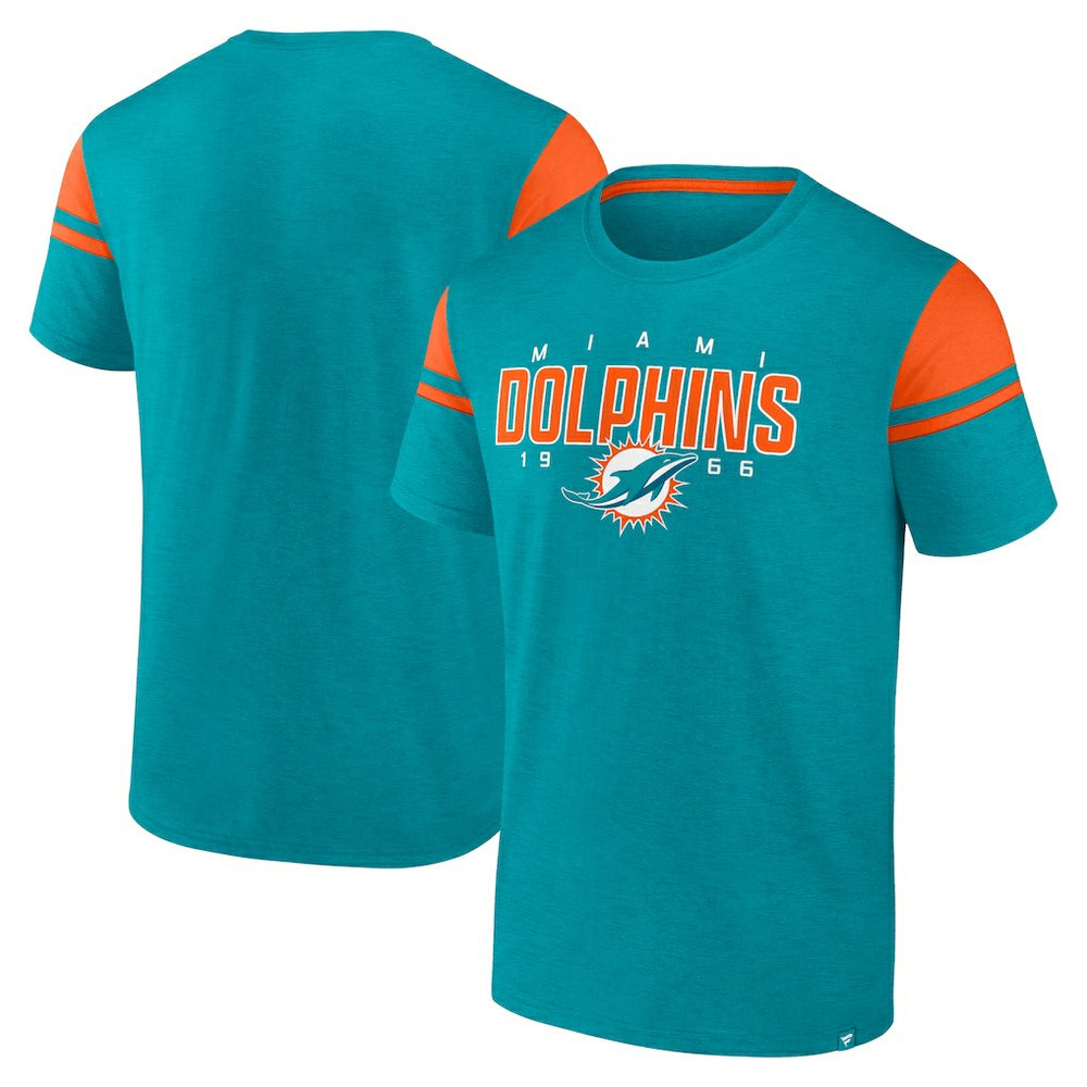 Miami Dolphins Old School Play Slub T-Shirt - Aqua - Fanatics