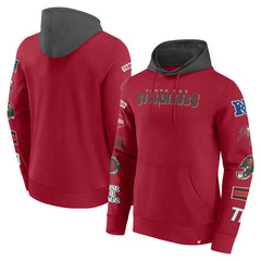 Tampa Bay Buccaneers Patched Out Pullover Hoodie - Red/Pewter - Fanatics