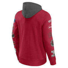 Tampa Bay Buccaneers Patched Out Pullover Hoodie - Red/Pewter - Fanatics