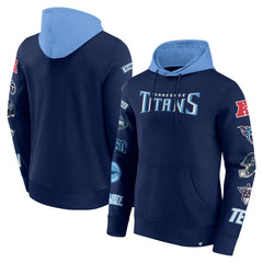 Tennessee Titans Patched Out Pullover Hoodie - Navy/Light Blue - Fanatics