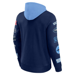 Tennessee Titans Patched Out Pullover Hoodie - Navy/Light Blue - Fanatics