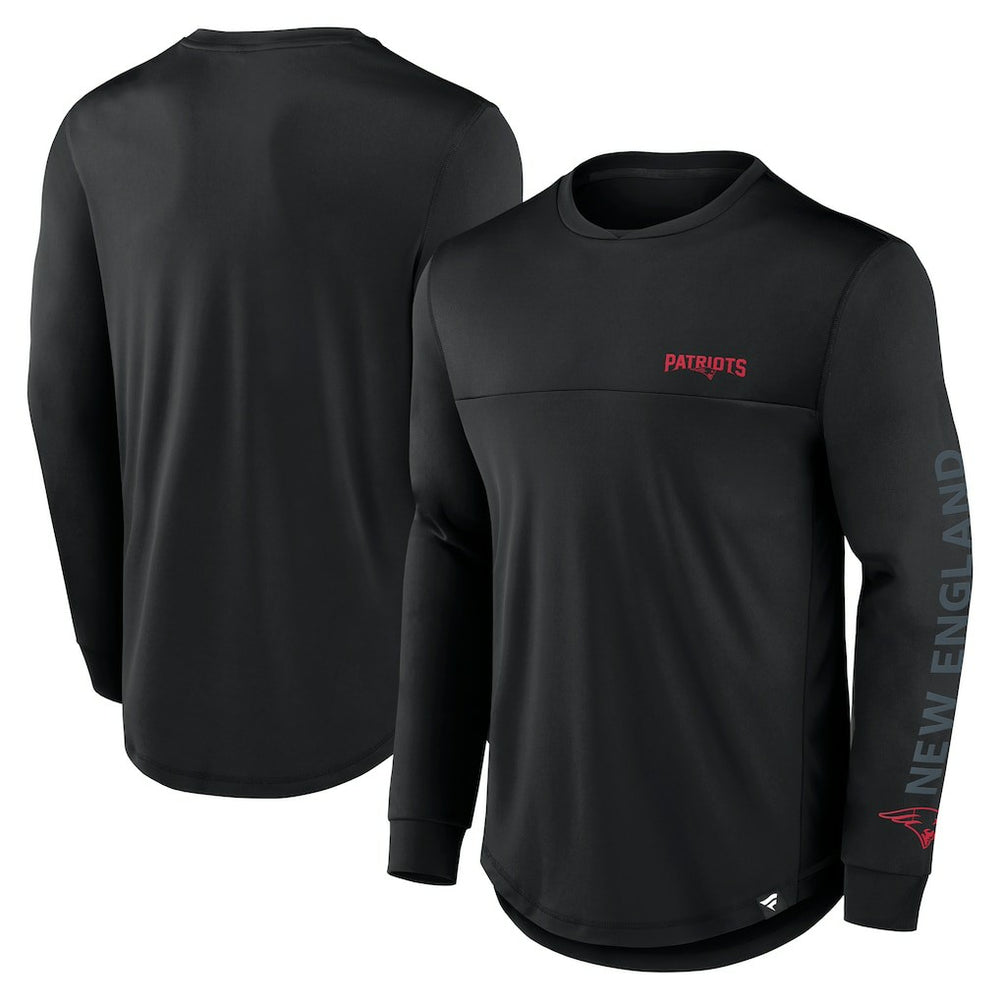 New England Patriots Blackout Long Sleeve T-Shirt - Black - Fanatics