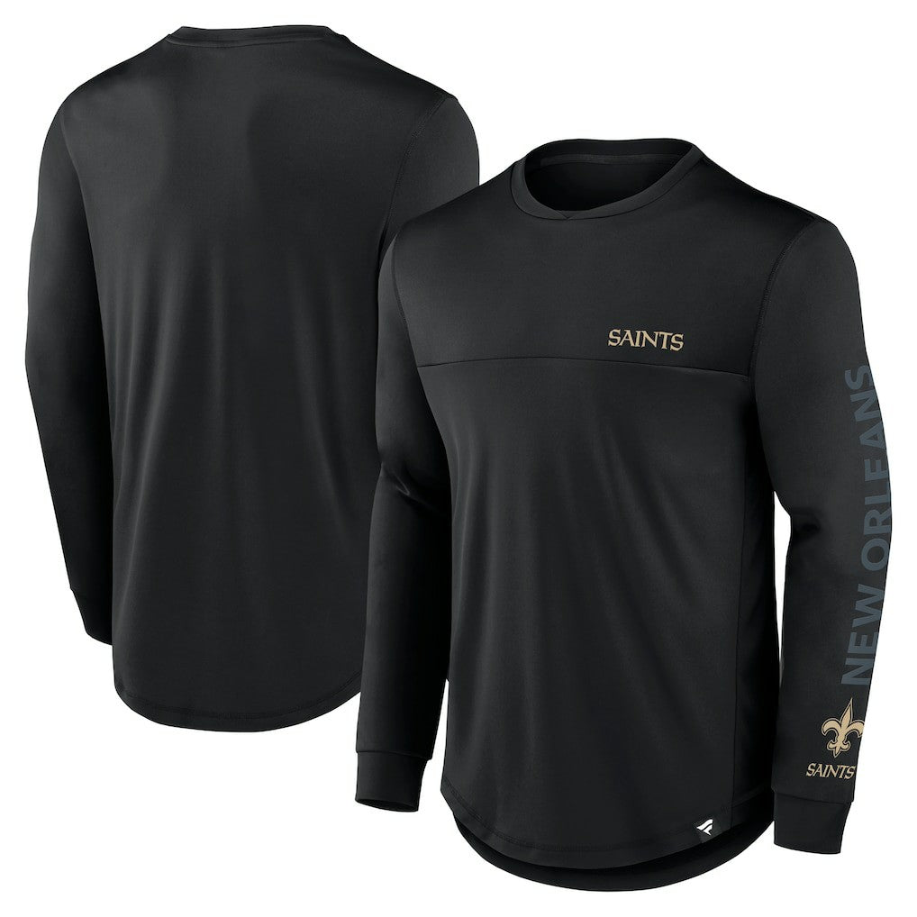 New Orleans Saints Blackout Long Sleeve T-Shirt - Black - Fanatics