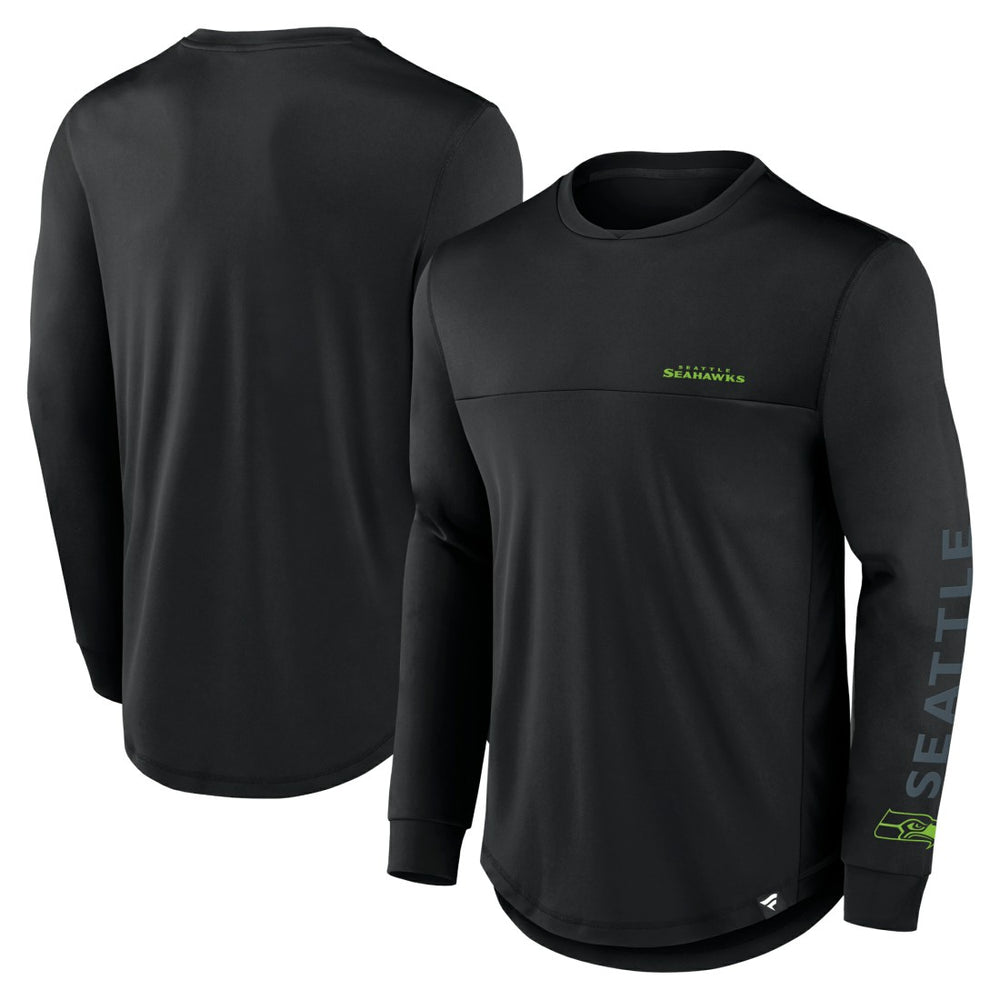 Seattle Seahawks Blackout Long Sleeve T-Shirt - Black - Fanatics