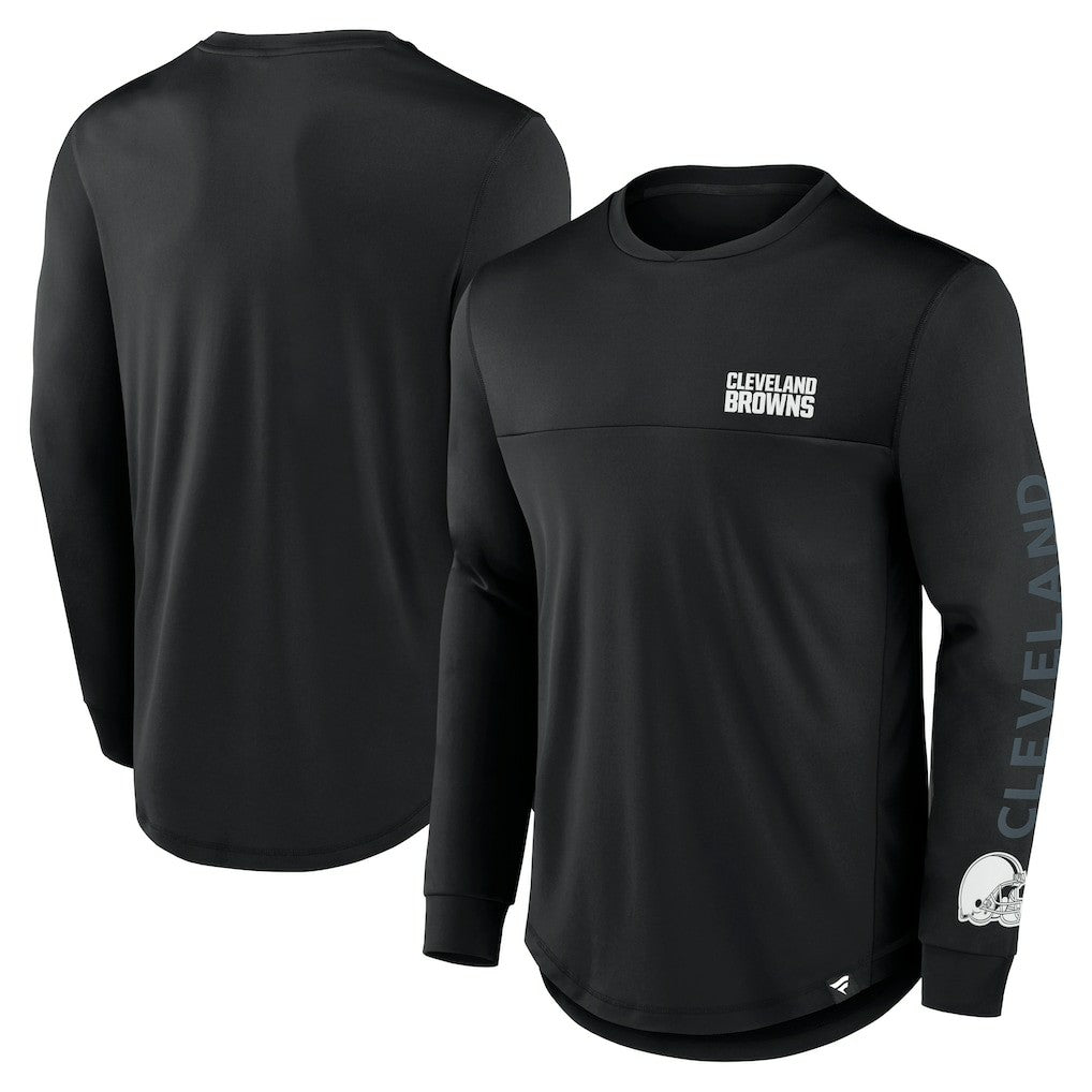 Cleveland Browns Blackout Long Sleeve T-Shirt - Black - Fanatics