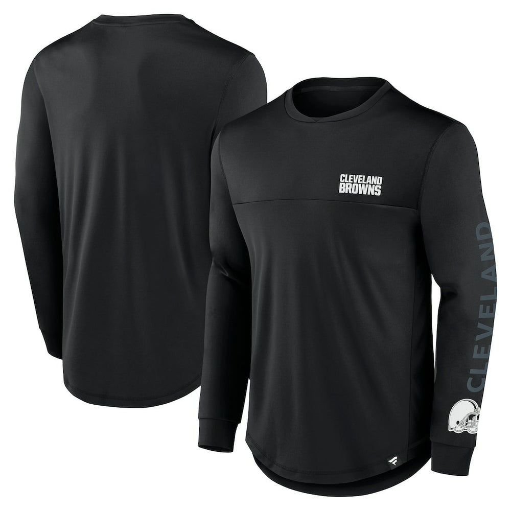 Cleveland Browns Blackout Long Sleeve T-Shirt - Black - Fanatics