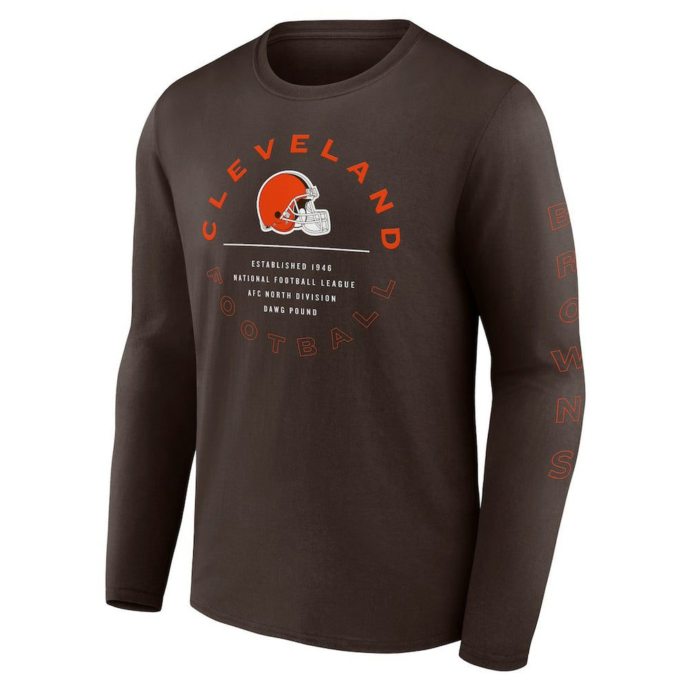Cleveland Browns Stat Sheet Long Sleeve T-Shirt - Brown - Fanatics