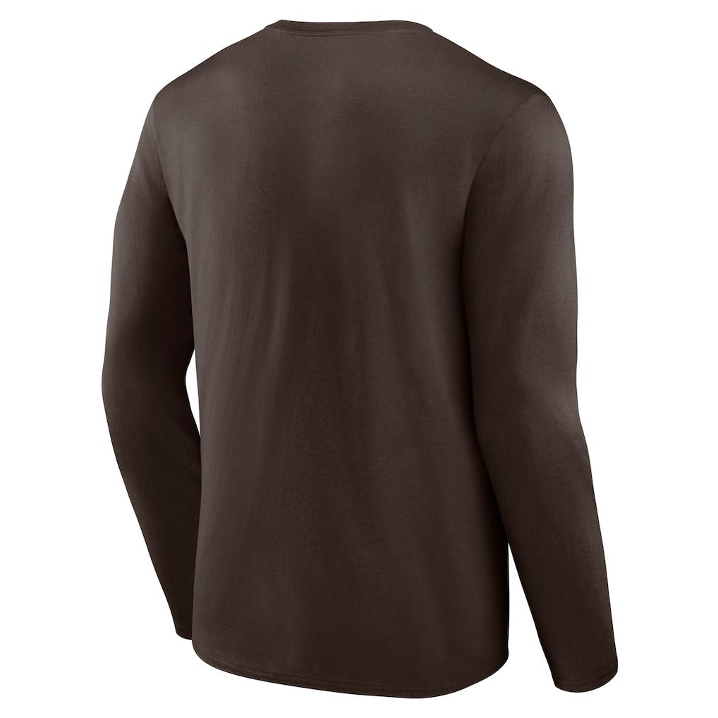 Cleveland Browns Stat Sheet Long Sleeve T-Shirt - Brown - Fanatics