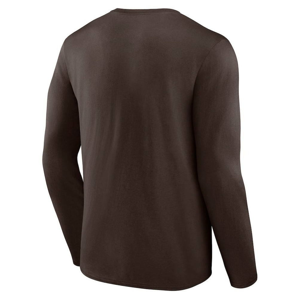 Cleveland Browns Stat Sheet Long Sleeve T-Shirt - Brown - Fanatics