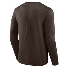 Cleveland Browns Stat Sheet Long Sleeve T-Shirt - Brown - Fanatics
