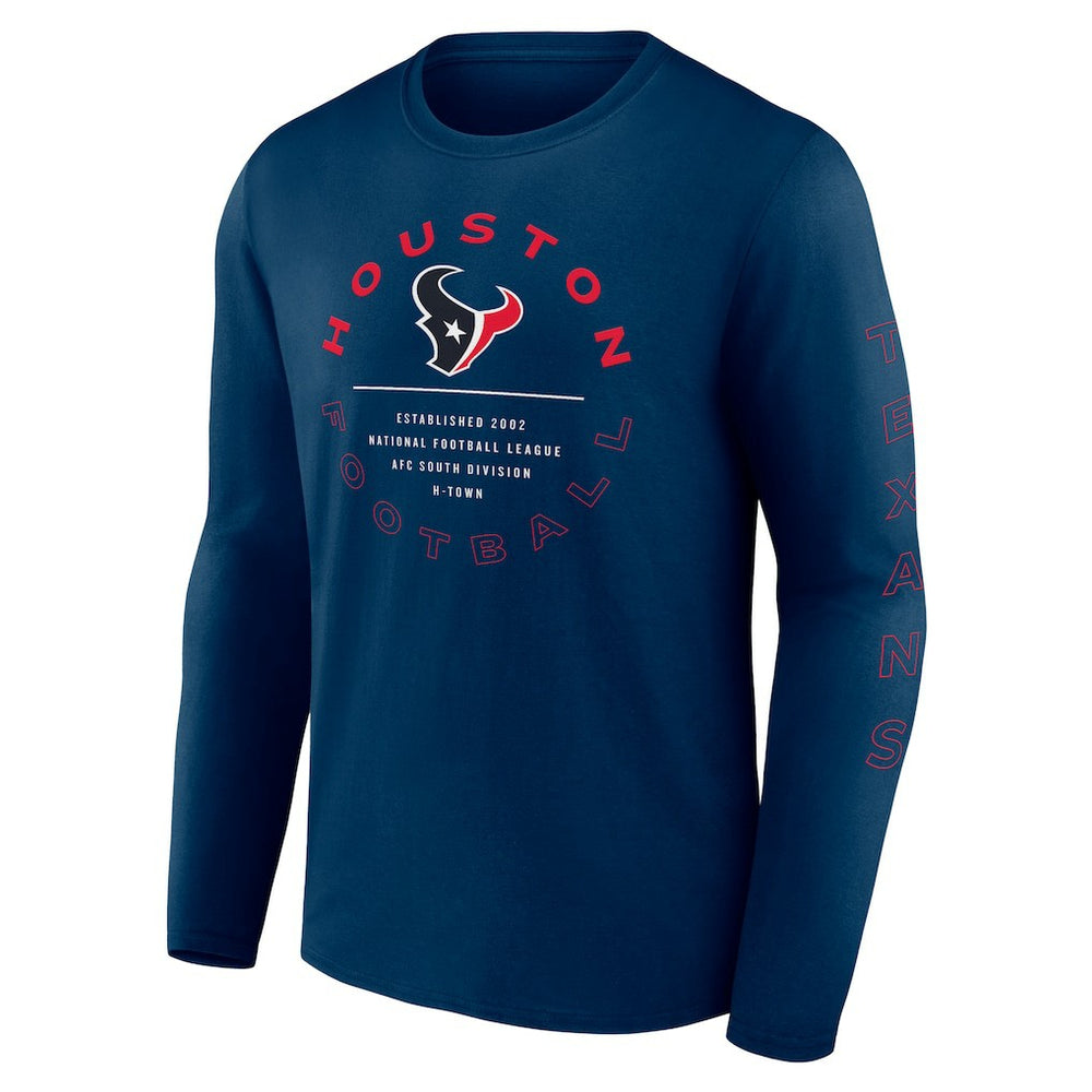Houston Texans Stat Sheet Long Sleeve T-Shirt - Navy - Fanatics
