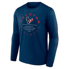 Houston Texans Stat Sheet Long Sleeve T-Shirt - Navy - Fanatics