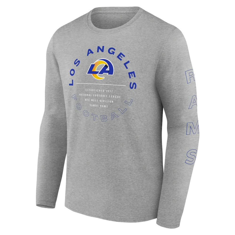Los Angeles Rams Stat Sheet Long Sleeve T-Shirt - Heather Gray - Fanatics
