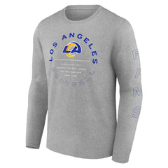 Los Angeles Rams Stat Sheet Long Sleeve T-Shirt - Heather Gray - Fanatics