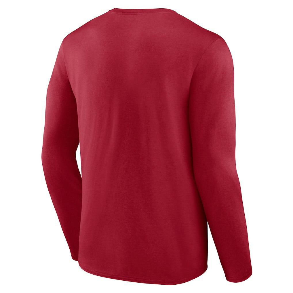 San Francisco 49ers Stat Sheet Long Sleeve T-Shirt - Scarlet - Fanatics