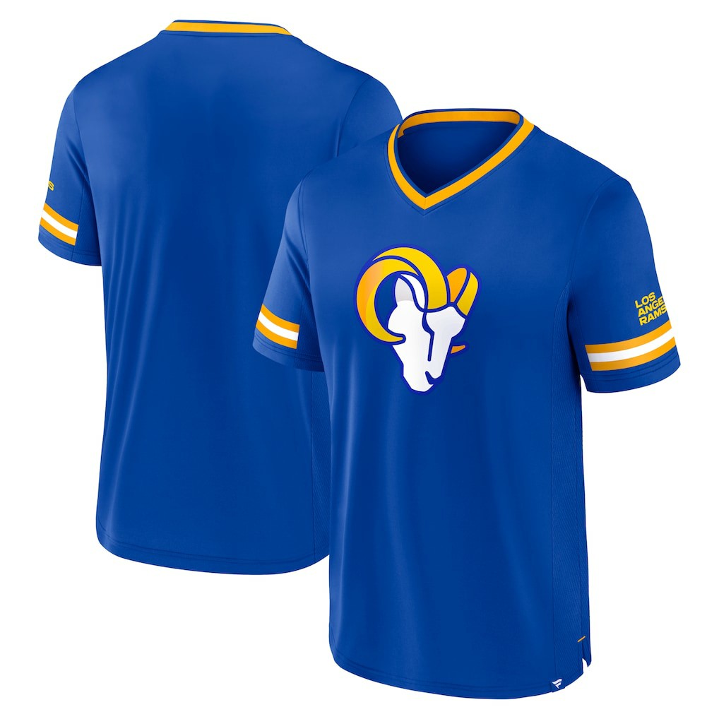 Los Angeles Rams Stripe Stacking T-Shirt - Royal - Fanatics