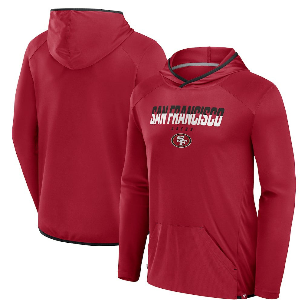 San Francisco 49ers Transitional Defender Hoodie Long Sleeve T-Shirt - Scarlet - Fanatics