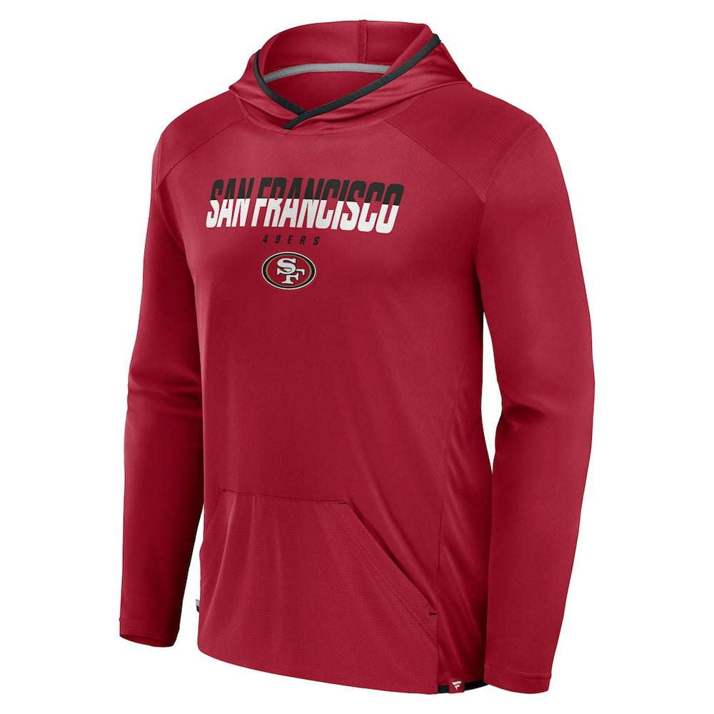 San Francisco 49ers Transitional Defender Hoodie Long Sleeve T-Shirt - Scarlet - Fanatics