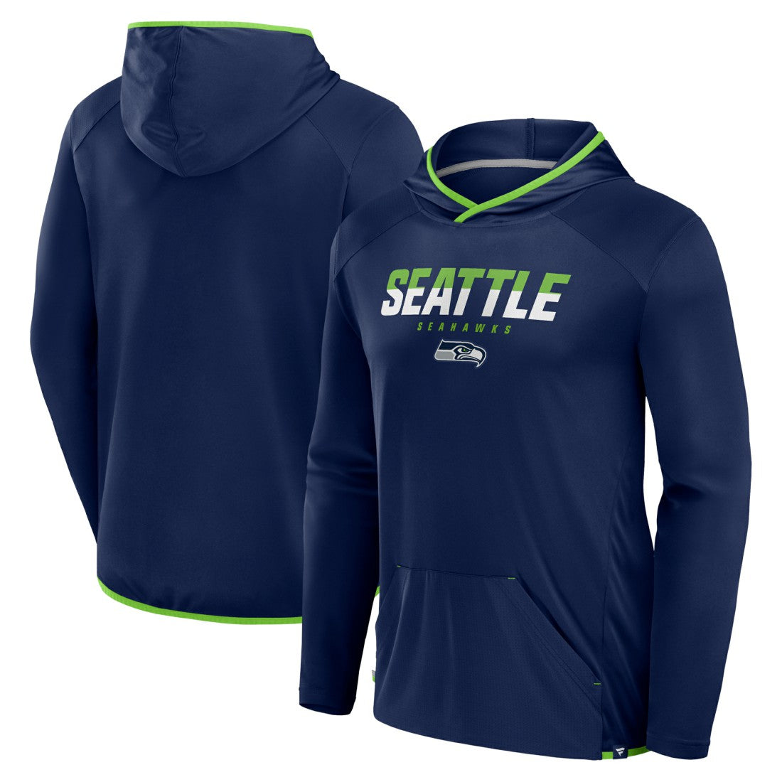 Seattle Seahawks Transitional Defender Hoodie Long Sleeve T-Shirt - College Navy - Fanatics