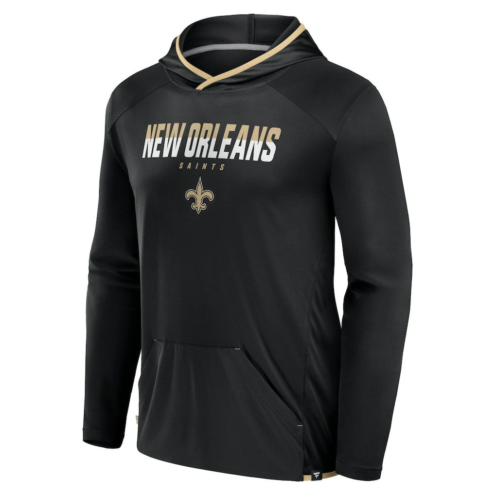 New Orleans Saints Transitional Defender Hoodie Long Sleeve T-Shirt - Black - Fanatics