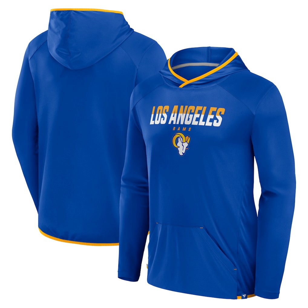 Los Angeles Rams Transitional Defender Hoodie Long Sleeve T-Shirt - Royal - Fanatics