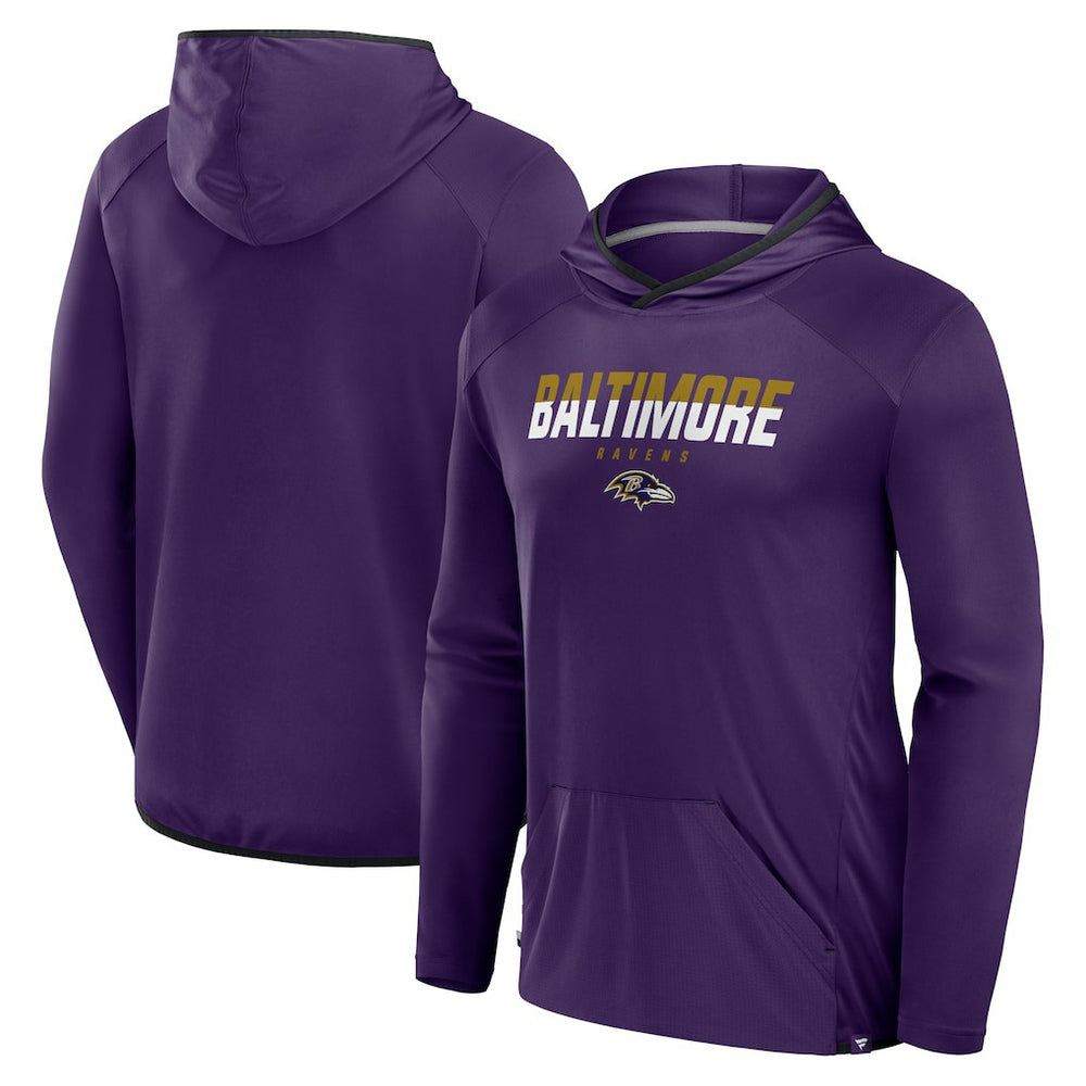 Baltimore Ravens Transitional Defender Hoodie Long Sleeve T-Shirt - Purple - Fanatics