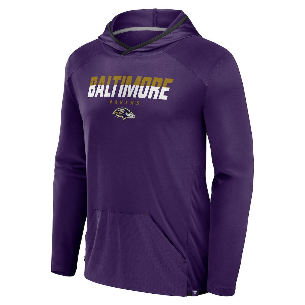 Baltimore Ravens Transitional Defender Hoodie Long Sleeve T-Shirt - Purple - Fanatics