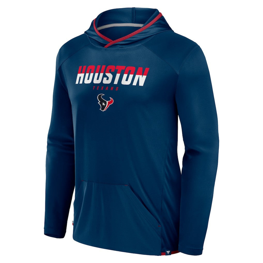 Houston Texans Transitional Defender Hoodie Long Sleeve T-Shirt - Navy - Fanatics