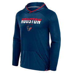 Houston Texans Transitional Defender Hoodie Long Sleeve T-Shirt - Navy - Fanatics