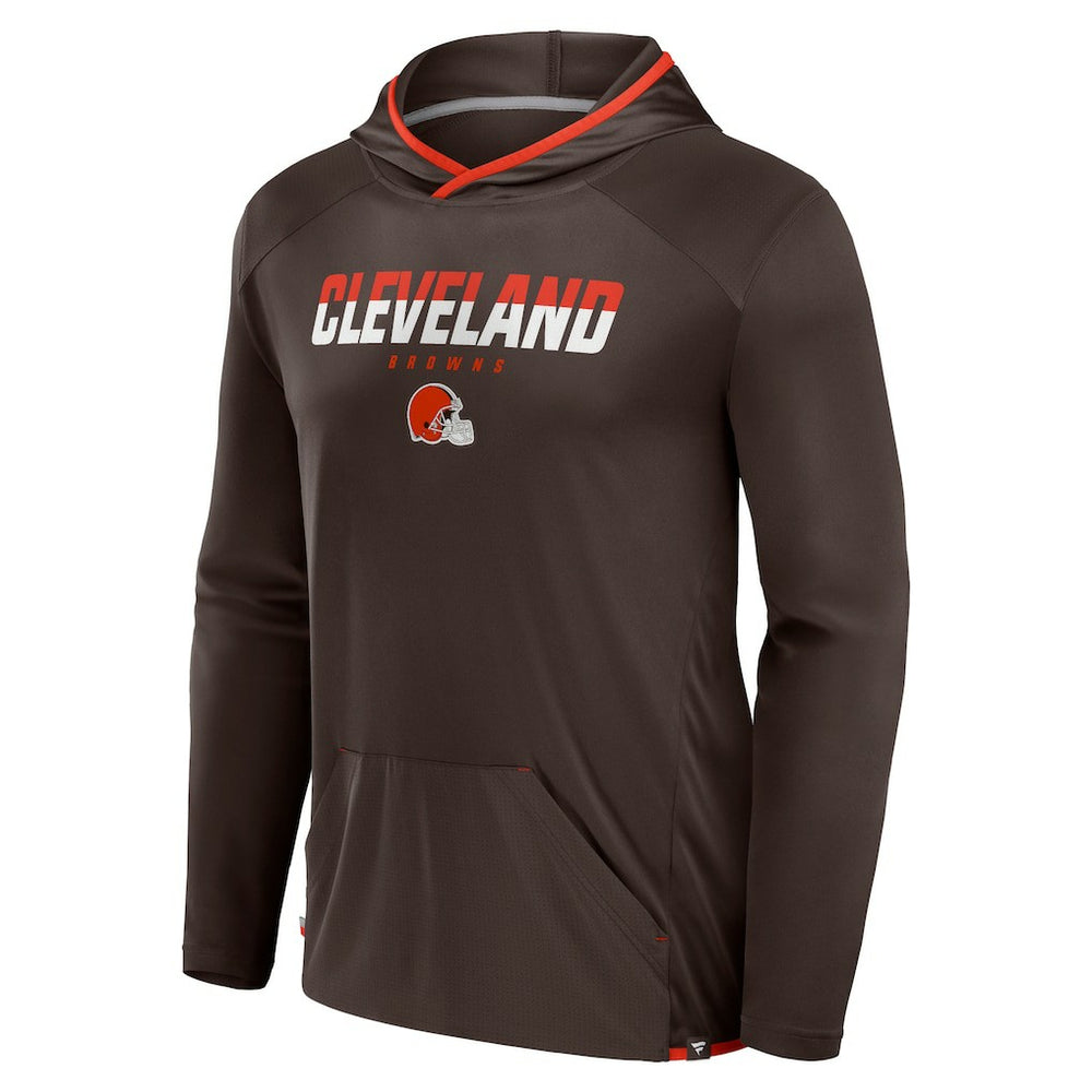 Cleveland Browns Transitional Defender Hoodie Long Sleeve T-Shirt - Brown - Fanatics