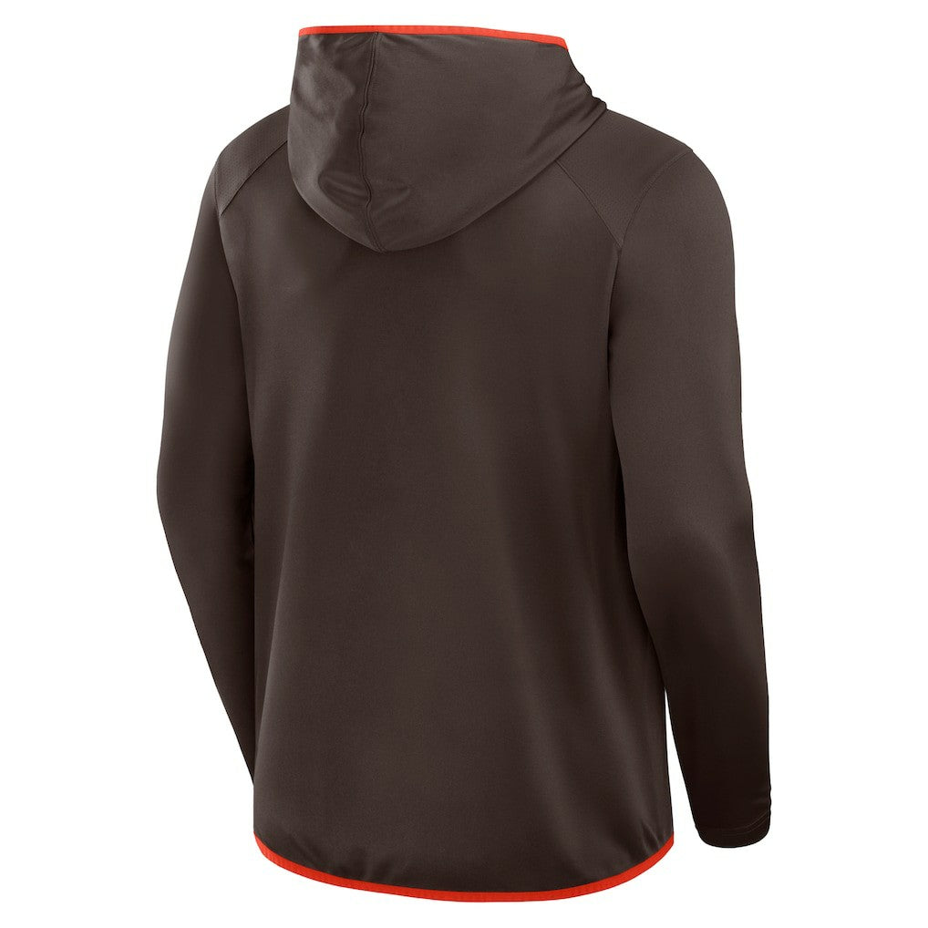 Cleveland Browns Transitional Defender Hoodie Long Sleeve T-Shirt - Brown - Fanatics
