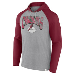 Arizona Cardinals Under Center Long Sleeve Hoodie T-Shirt - Gray/Cardinal - Fanatics