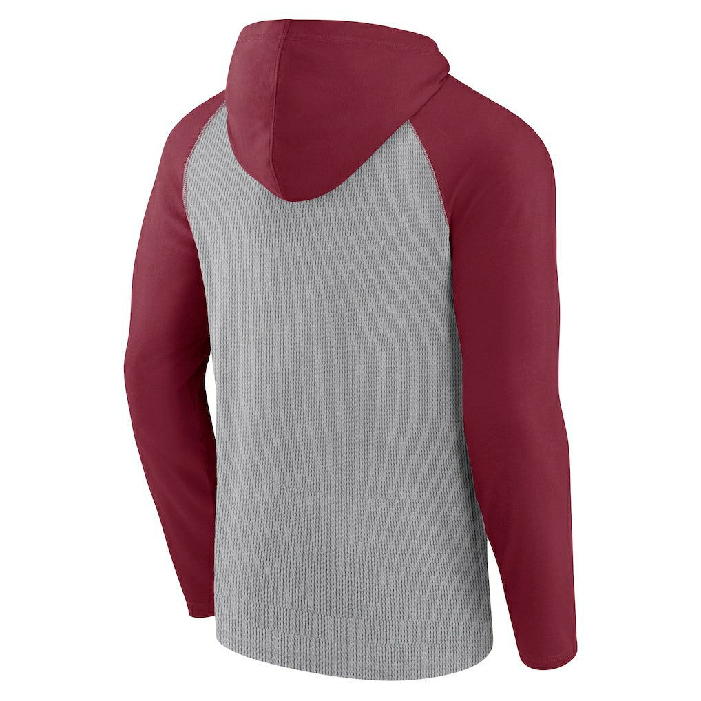 Washington Commanders Under Center Long Sleeve Hoodie T-Shirt - Gray/Burgundy - Fanatics