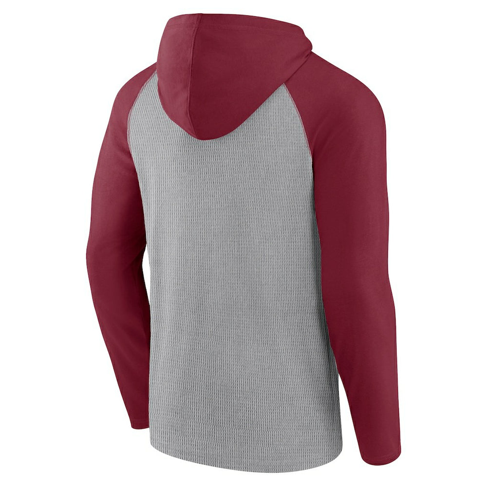 Washington Commanders Under Center Long Sleeve Hoodie T-Shirt - Gray/Burgundy - Fanatics