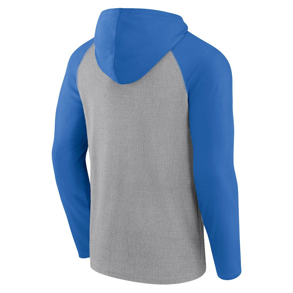 Los Angeles Chargers Under Center Long Sleeve Hoodie T-Shirt - Gray/Powder Blue - Fanatics