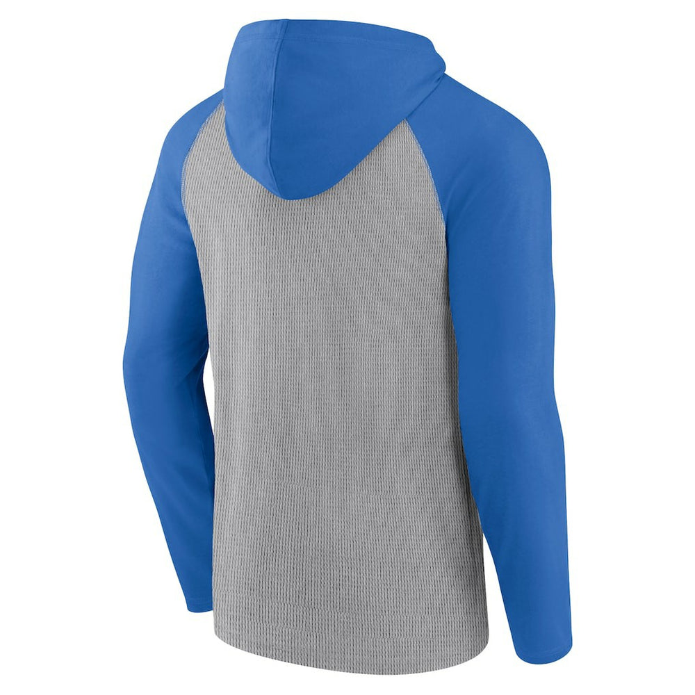 Los Angeles Chargers Under Center Long Sleeve Hoodie T-Shirt - Gray/Powder Blue - Fanatics