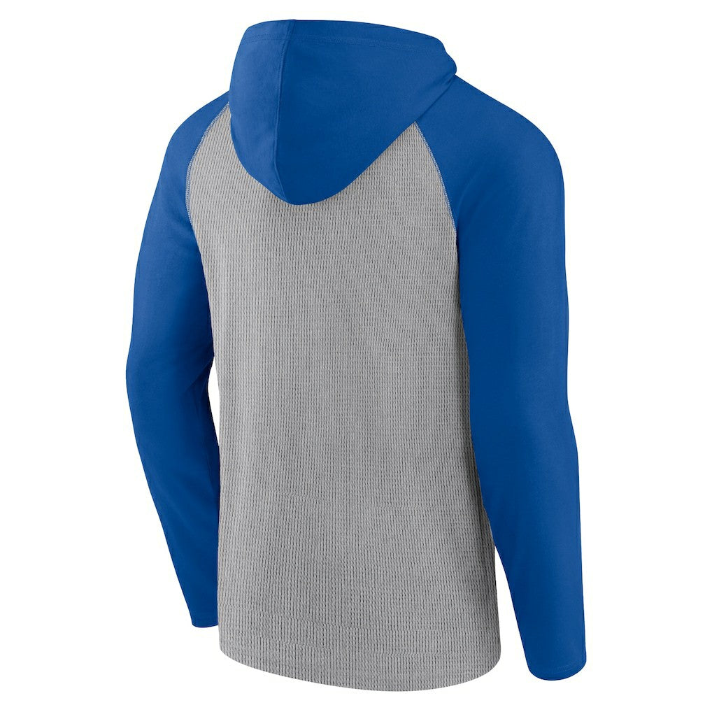 Buffalo Bills Under Center Long Sleeve Hoodie T-Shirt - Gray/Royal - Fanatics