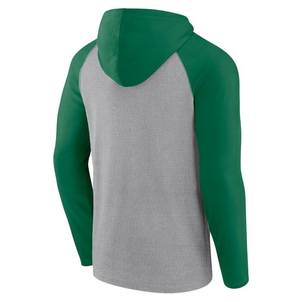 New York Jets Under Center Long Sleeve Hoodie T-Shirt - Gray/Kelly Green - Fanatics