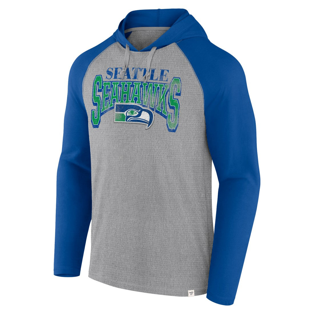 Seattle Seahawks Under Center Long Sleeve Hoodie T-Shirt - Gray/Royal - Fanatics