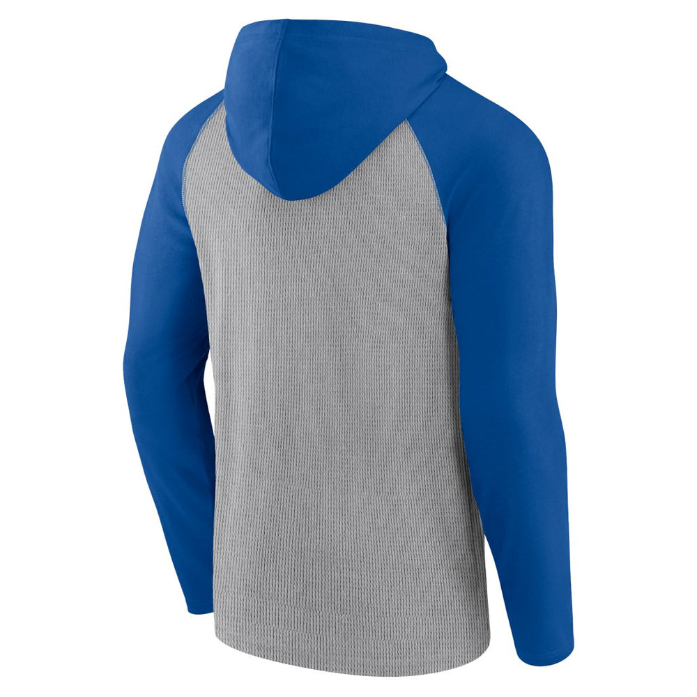 Seattle Seahawks Under Center Long Sleeve Hoodie T-Shirt - Gray/Royal - Fanatics