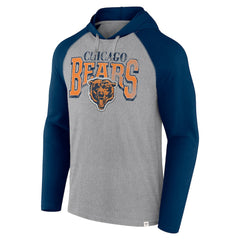 Chicago Bears Under Center Long Sleeve Hoodie T-Shirt - Gray/Navy - Fanatics