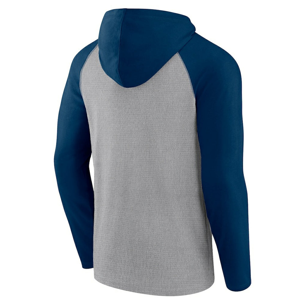 Chicago Bears Under Center Long Sleeve Hoodie T-Shirt - Gray/Navy - Fanatics