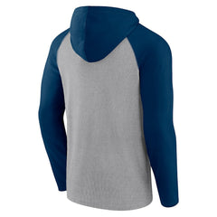 Chicago Bears Under Center Long Sleeve Hoodie T-Shirt - Gray/Navy - Fanatics