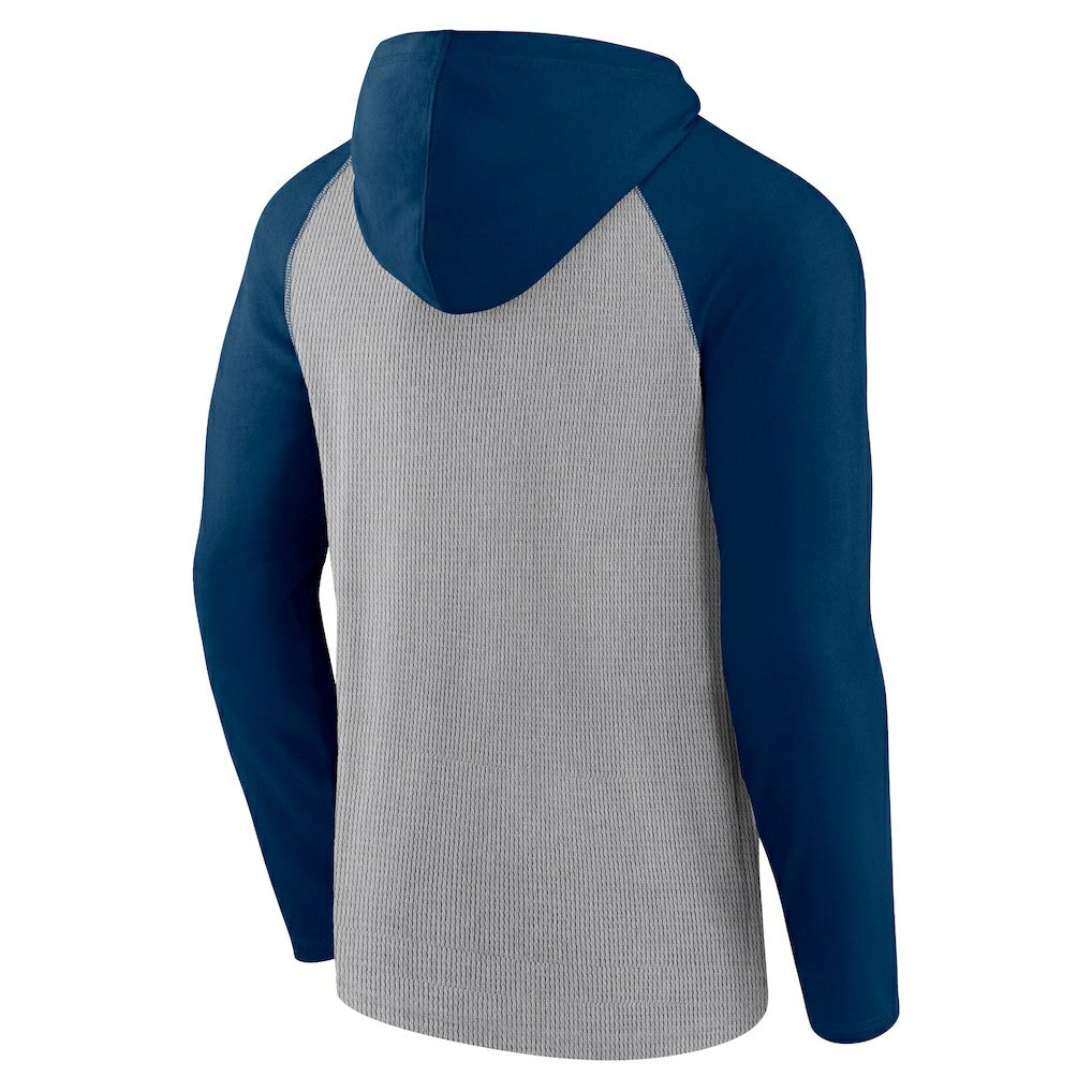 Houston Texans Under Center Long Sleeve Hoodie T-Shirt - Gray/Navy - Fanatics