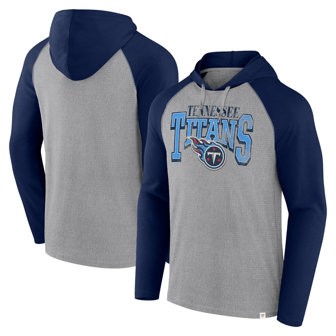 Tennessee Titans Under Center Long Sleeve Hoodie T-Shirt - Gray/Navy - Fanatics