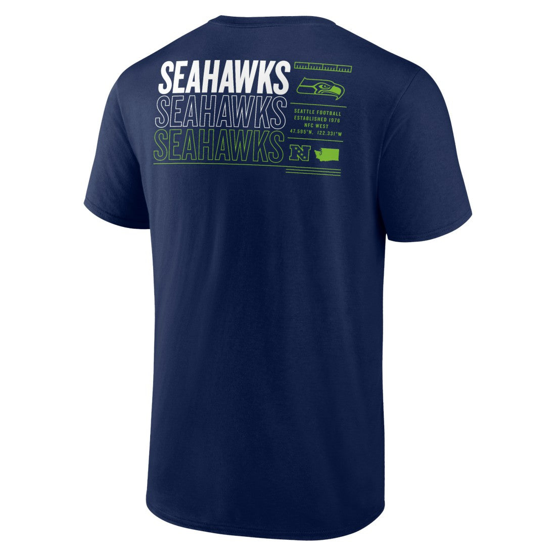 Seattle Seahawks Repeat Stats T-Shirt - College Navy - Fanatics